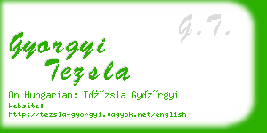 gyorgyi tezsla business card